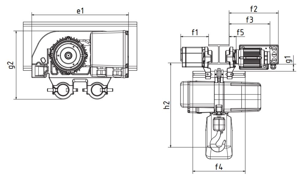 Zeichnung E-Fahrwerk GMF